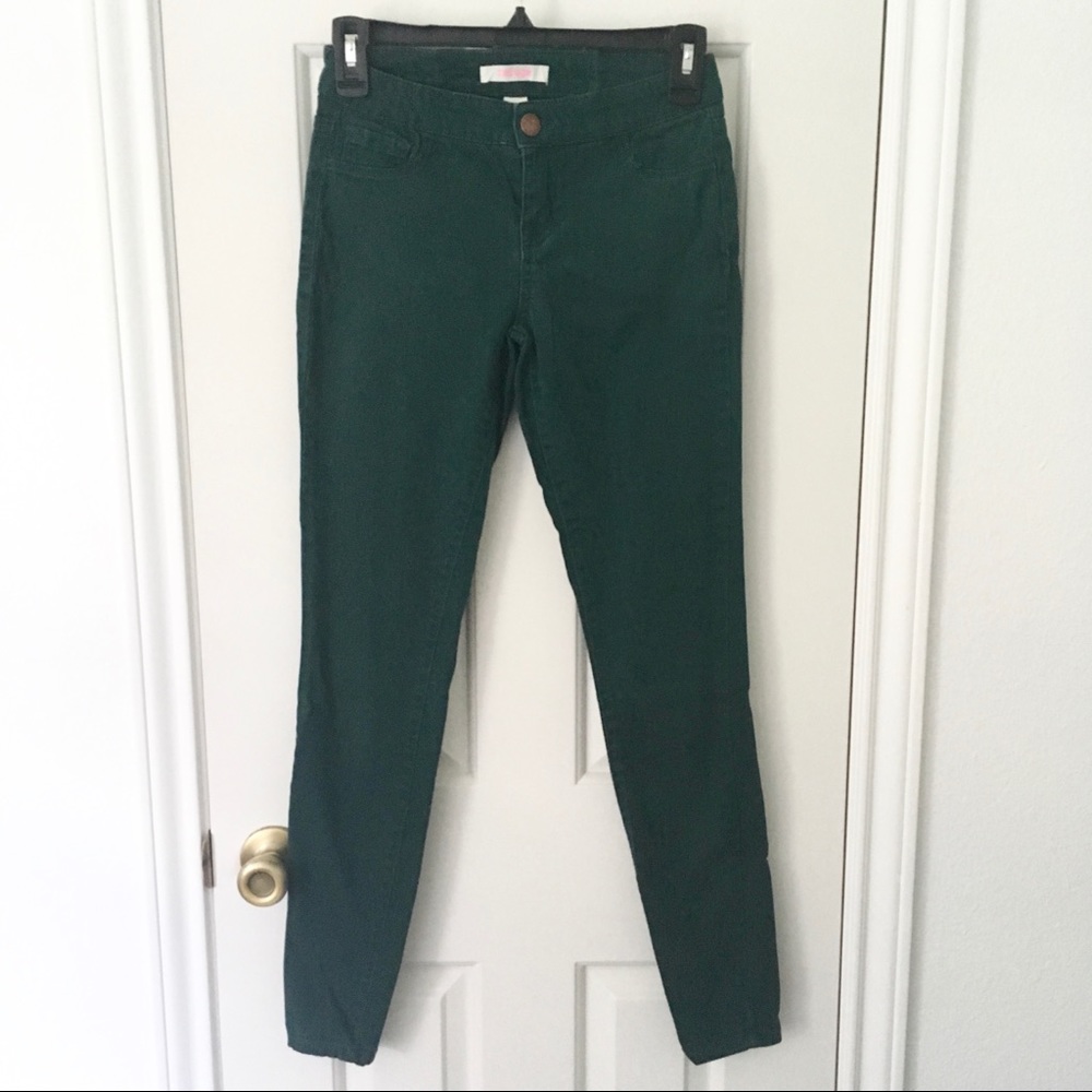 High Waist Green skinny jeans